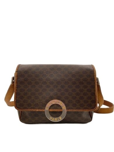 商品画像：マカダム柄/ショルダーバッグ/レザー/BRW/総柄 1