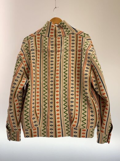 商品画像：JACQUARD KNIT DRIVERS JACKET/M/レーヨン/BEG/総柄/114613111 2