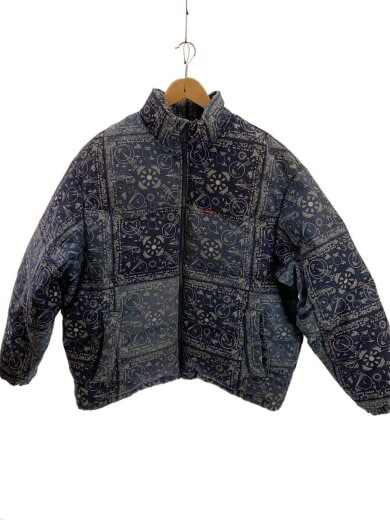 商品画像：ダウンジャケット/M/コットン/NVY/総柄/PC9-A0726-0001 1