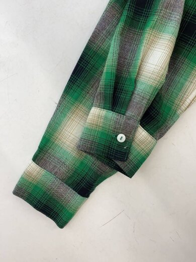 商品画像：ネルシャツ/S/アクリル/GRN/オンブレCK 4