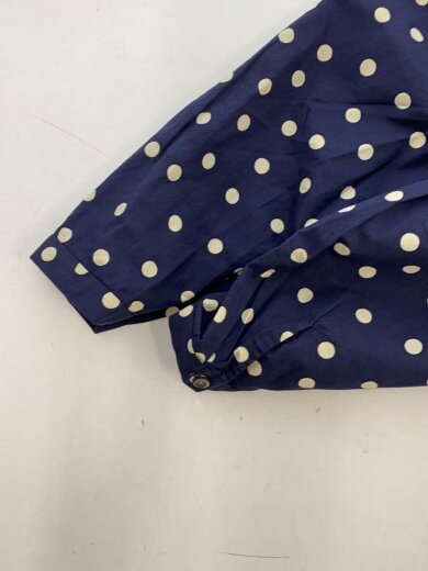 商品画像：7分袖ワンピース/3/コットン/NVY/ドット/7-04-5903 5