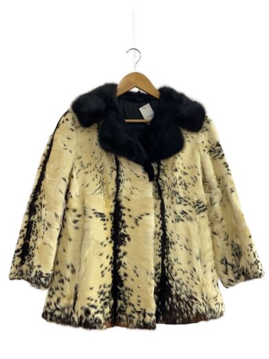 商品画像：コート/ハラコ/ファー/WHT/総柄 1