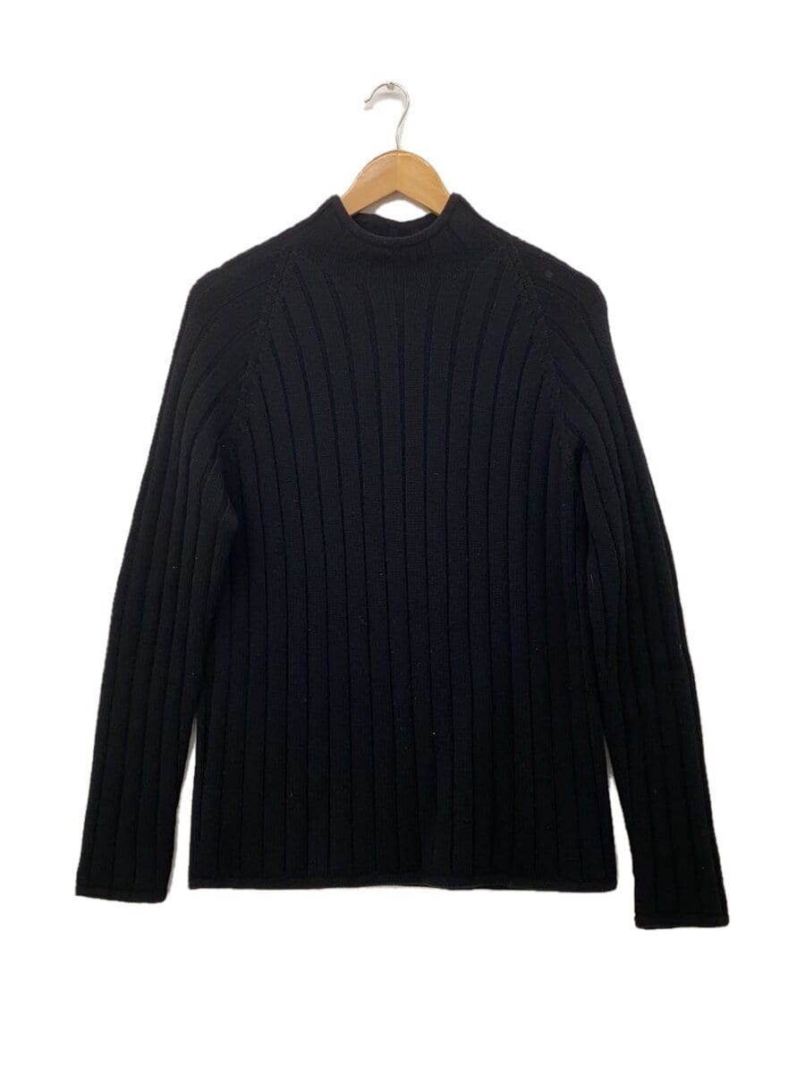HERMES / タートル/ニット・セーター(厚手)/S/ウール/BLK/無地