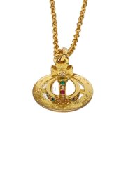 タイニーストーン/ネックレス/カラーストーン/GLD/トップ有/レディース/傷有