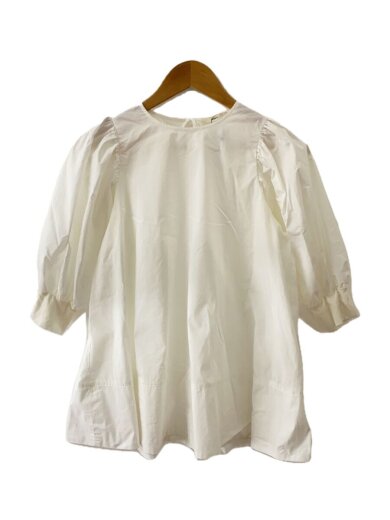 商品画像：22ss/ランタンAラインブラウス/FREE/コットン/WHT/無地/yr2221-052sｍ 1