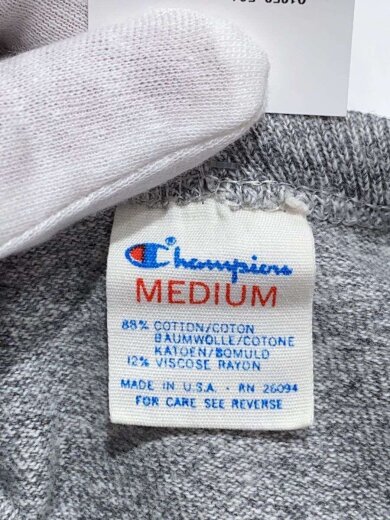 商品画像：80s/トリコタグ/CRH/染み込み/霜降り/Tシャツ/M/コットン/GRY// 3