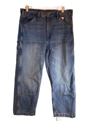 568/ルーズストレートデニム/ダブルニー/36/コットン/BLU/無地/PC9-A7367-0003