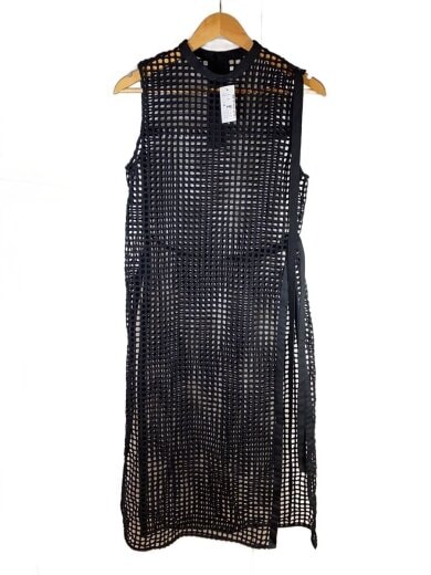 商品画像：ジオアートメッシュワンピース/FREE/コットン/BLK/無地/142111002 1