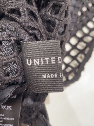 商品画像：ジオアートメッシュワンピース/FREE/コットン/BLK/無地/142111002 3