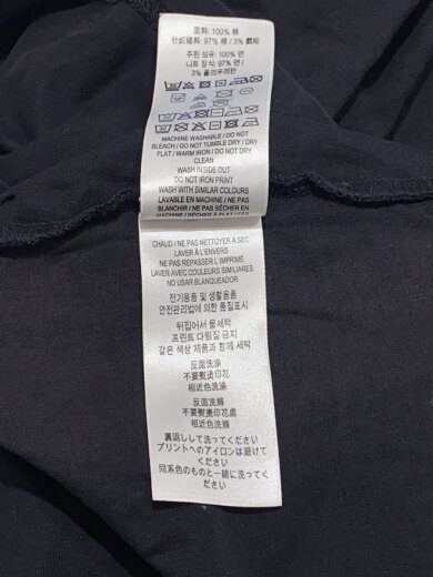 商品画像：サイズタグ欠品/色褪せ/Tシャツ/--/コットン/BLK/プリント/802616// 5