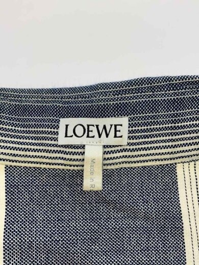画像：LOEWEストライプオーバーシャツ/39/ウール/NVY/H526Y05W11/ボタンホールダメーシ・襟汚れ有3