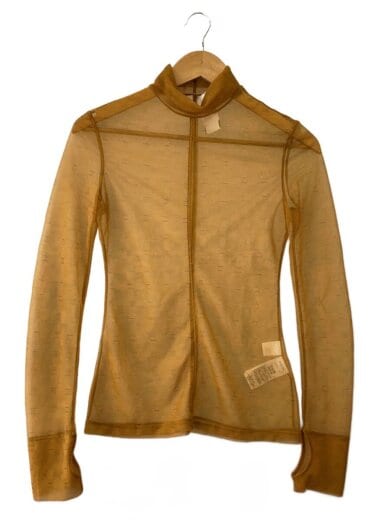 商品画像：23SS/Marble Printed Plaid Sheer High Neck Top/1/MM23SS-JS020// 1