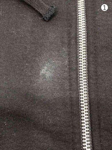商品画像：24FW/S Logo Zip Up Hooded Sweatshir/S/コットン/BLK/フロント・袖汚れ 7