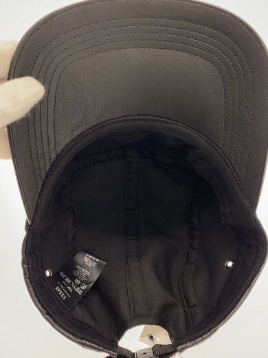 商品画像：キャップ/--/フェイクレザー/BLK/無地/メンズ/ES21A-01/A// 4