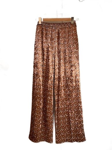 商品画像：Flower Velor Easy Pantsボトム/38/ポリエステル/BRW/花柄/21242465705 1