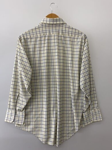 画像：ARROW70s/Dectolene KNITS/長袖シャツ/16.5/ポリエステル/IVO/チェック/スレ汚れアリ2