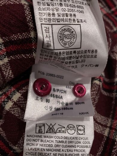 商品画像：ショートホーン/復刻/長袖シャツ/S/コットン/RED/チェック/23863-0022 4