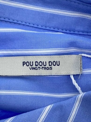 商品画像：フリルカラー比翼シャツ/M/コットン/BLU/255-114-6010 3