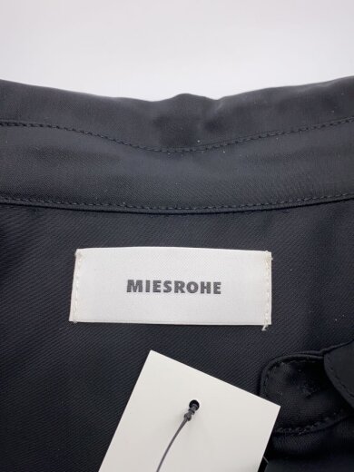 商品画像：サテンSTRIPEロングシャ/シャツワンピース/FREE/ポリエステル/BLK/ストライプ/MWFO255001 3