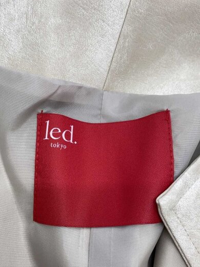 商品画像：ハイネックショートエコレザージャケット/フェイクレザー/WHT/A24W020/袖汚れ 3