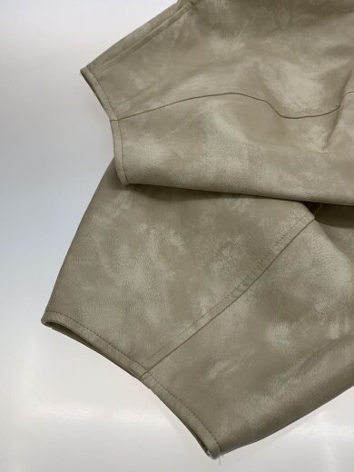 商品画像：ハイネックショートエコレザージャケット/フェイクレザー/WHT/A24W020/袖汚れ 5