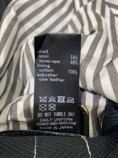 商品画像：neue welt cap/FREE/ウール/BLK/無地/メンズ 6