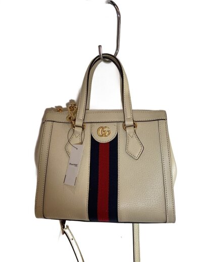 商品画像：ハンドバッグ_オフディア/レザー/WHT/無地 1