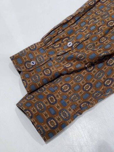 商品画像：長袖シャツ/3/コットン/BRW/総柄/3301-4009 6