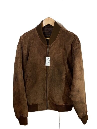 商品画像：スウェードボンバージャケット/L/スウェード/BRW/無地 1