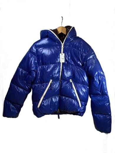 商品画像：ダウンジャケット/48/ナイロン/BLU/無地/U.255.02-1035R/全体的に汚れ有り 1