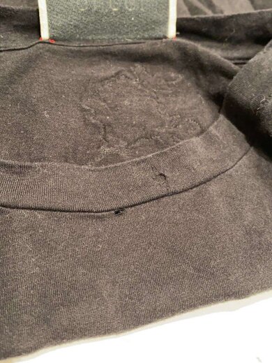 商品画像：Tシャツ/XS/コットン/BLK/457095/首元破れ 7