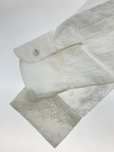 商品画像：エンブロイダリーレースシャツ/長袖ブラウス/M/コットン/WHT/花柄/261-504-6435 5