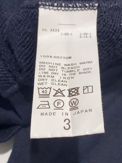 商品画像：25AW/superfine cotton sweat halfzip/3/コットン/NVY/2507068400073// 4