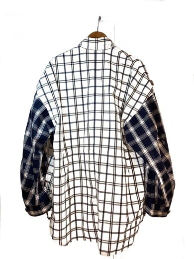 商品画像：23SS/スウィッチングシャツ/首元汚れ有/長袖シャツ/コットン/WHT/チェック/FU9-BL-03// 2