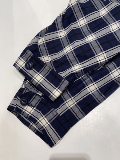 商品画像：23SS/スウィッチングシャツ/首元汚れ有/長袖シャツ/コットン/WHT/チェック/FU9-BL-03// 4