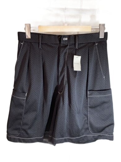 商品画像：Poly Mesh Cargo Shorts/ポリエステル/BLK 1