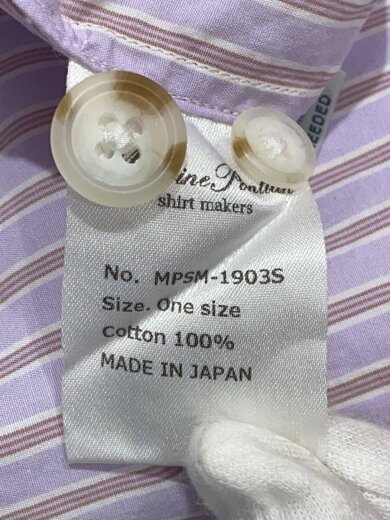 商品画像：Open Collar SH/one/コットン/PNK/ストライプ/MPSM-1903S 4