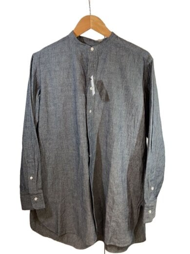 商品画像：オフィサーバンドカラーシャンブレーシャツ/7/コットン/GRY/11-SS011-1 1