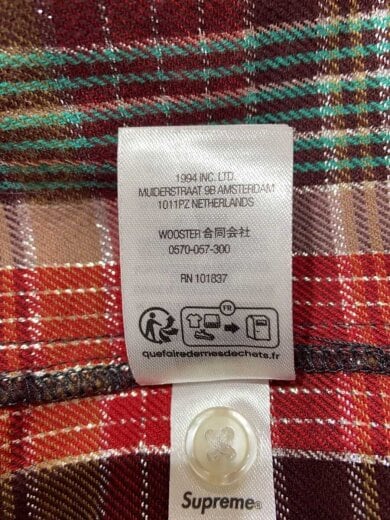 商品画像：23SS/Metalic Plaid Shirt/半袖シャツ/S/コットン/RED/チェック 4