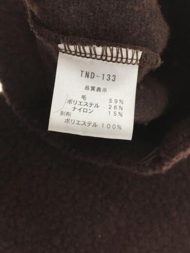 画像：休日と詩クルーネック/カーディガン(厚手)/ウール/BRW/TND-1334