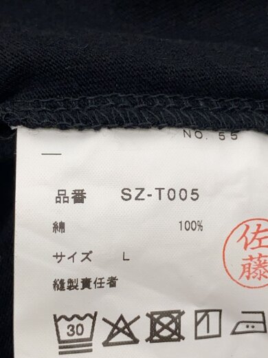 商品画像：Tシャツ/L/コットン/BLK/SZ-T005 4