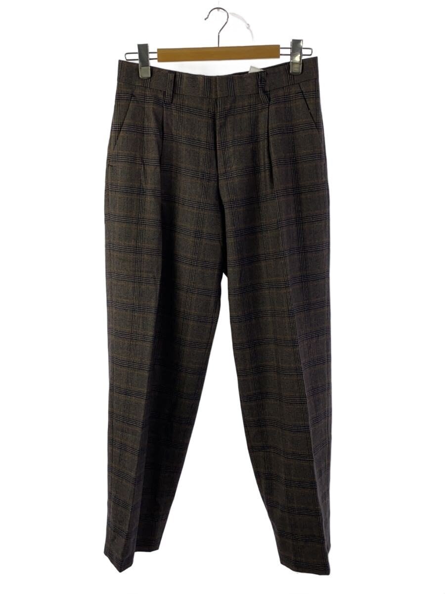 kolor / 1TUCK WIDE SLACKS/ボトム/1/ウール/NVY/チェック/19WCM-P10109