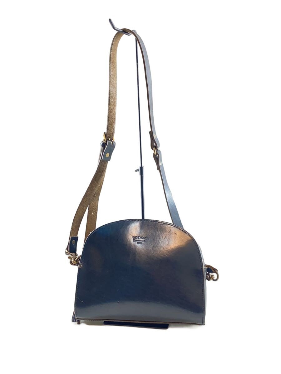 TIDEWAY / ショルダーバッグ/レザー/BLK/無地