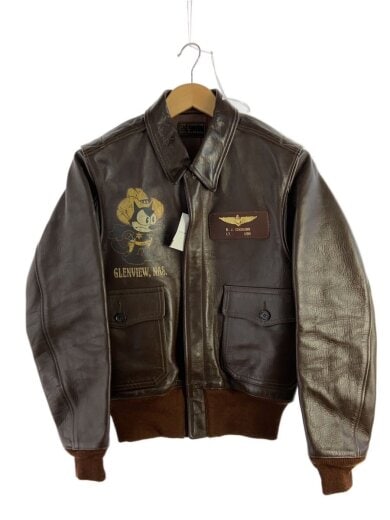 商品画像：GLENVIEW NAVAL AIR STATION/レザージャケット/34/レザー/BRW/AN-J-3 1