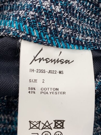 商品画像：ジャケット/2/コットン/BLU/チェック/ih-23ss-j022-ms 4