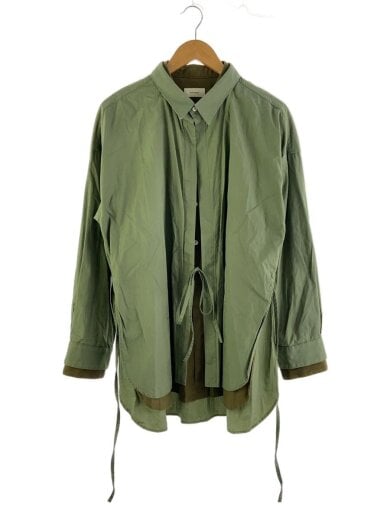 商品画像：レイヤードシャツ/長袖シャツ/FREE/コットン/グリーン/183003 1