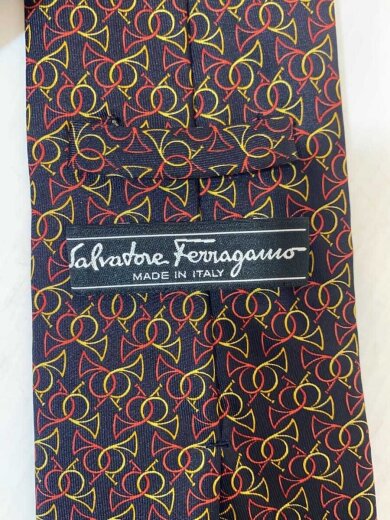 商品画像：ネクタイ/シルク/BLK/総柄/メンズ 2