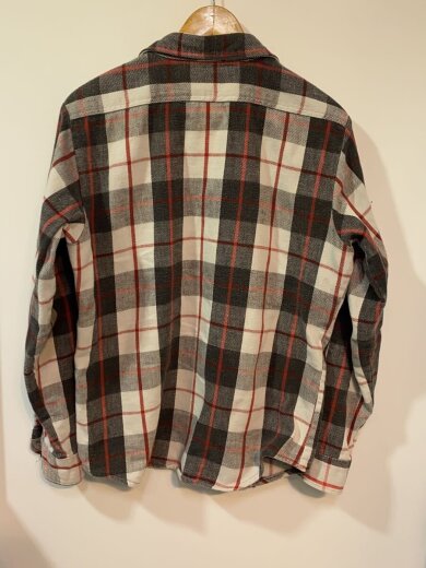 商品画像：90s/USA製/ヘビネル/ネルシャツ/M/コットン/ホワイト/チェック 2