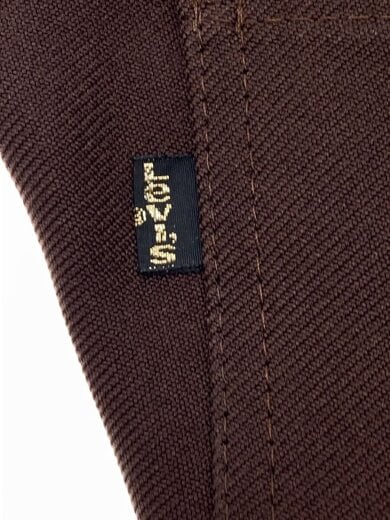 商品画像：80s/スタプレ//ボタン裏520/ストレートパンツ/30/ポリエステル/BRW/無地 4