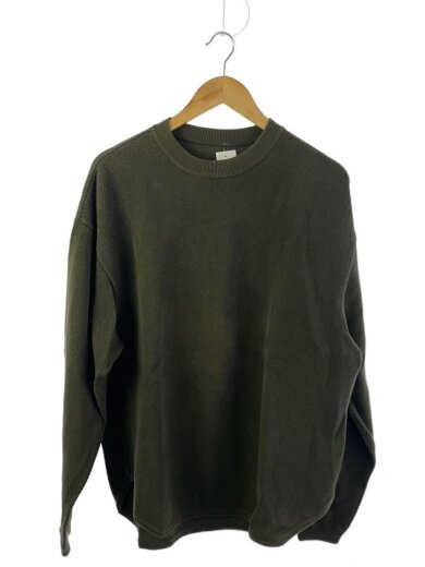 商品画像：MOSS STITCH P/鹿の子ニット/長袖Tシャツ/3/コットン/カーキ/1803-016 1
